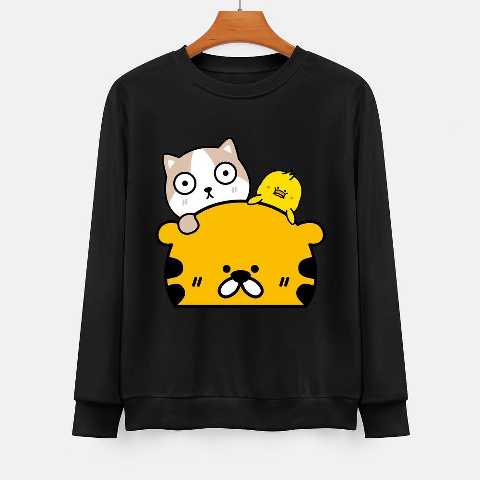 Front Patterned Long Sleeve TopTimelessComfort Sharp